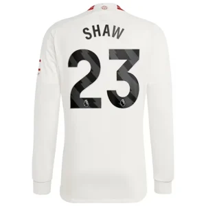 Fotballdrakt Herr Manchester United Shaw 23 Langermet Tredjedrakt 2023-24