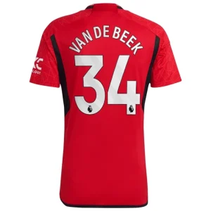 Fotballdrakt Herr Manchester United Van De Beek 34 Hjemmedrakt 2023-24