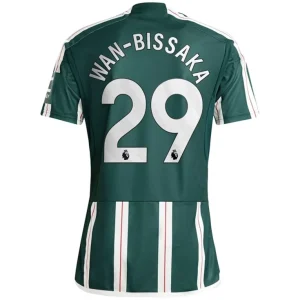 Fotballdrakt Herr Manchester United Wan-Bissaka 29 Bortedrakt 2023-24
