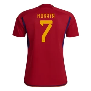 Fotballdrakt Spania Álvaro Morata 7 Hjemmedrakt 2022