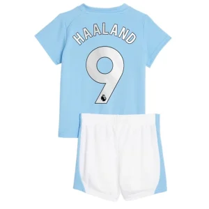 Manchester City Fotballdrakter Barn 2023-24 Erling Haaland 9 Hjemmedraktsett